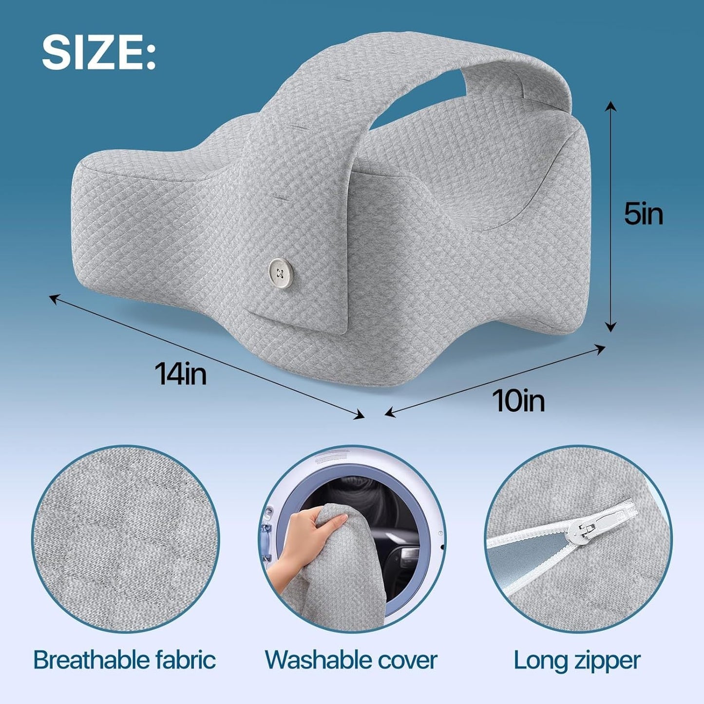 CloudRest Pro™ Hip & Sciatica Relief Knee Pillow